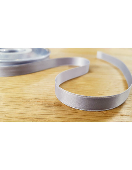 Ruban satin, 10mm, gris argent