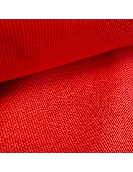Tissu, Bord-côte tubulaire, Rouge, Laize 27 cm, Coton/Élasthanne