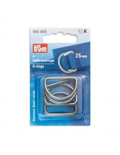 Anneaux demi-ronds Prym 25 mm noir brillant | Zephyr Tissus