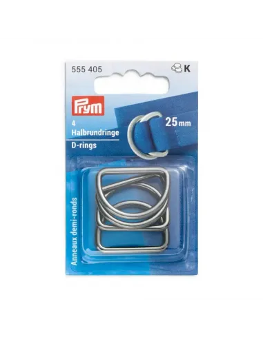 Anneaux demi-ronds Prym 25 mm noir brillant | Zephyr Tissus