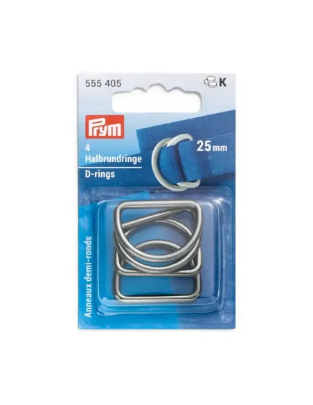 Anneaux demi-ronds Prym 25 mm noir brillant | Zephyr Tissus