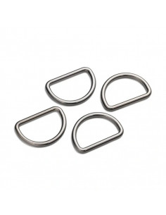 Anneaux demi-ronds 25mm noir brillant 2