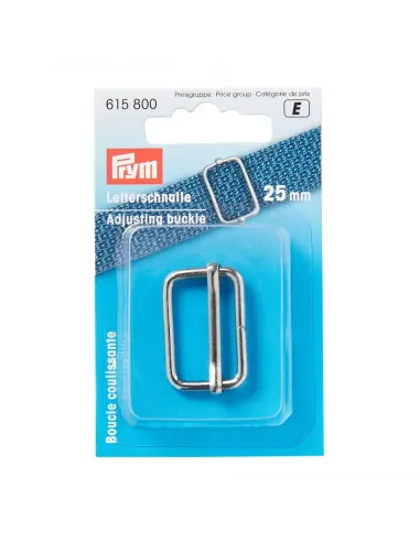 Boucle coulissante Prym 25 mm argentée | Zephyr Tissus