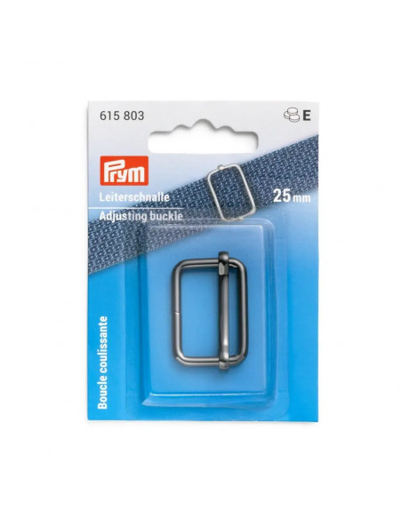 Boucle coulissante, 25mm, noir brillant