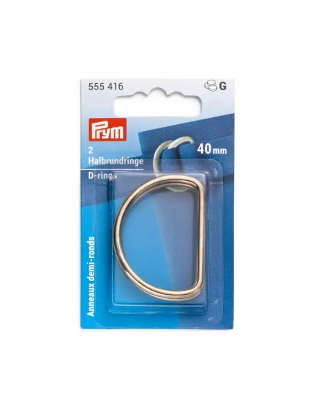 Anneau demi-rond Prym or 40 mm acier | Zephyr Tissus