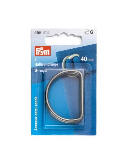 Anneau demi-rond Prym 40 mm noir brillant | Zephyr Tissus
