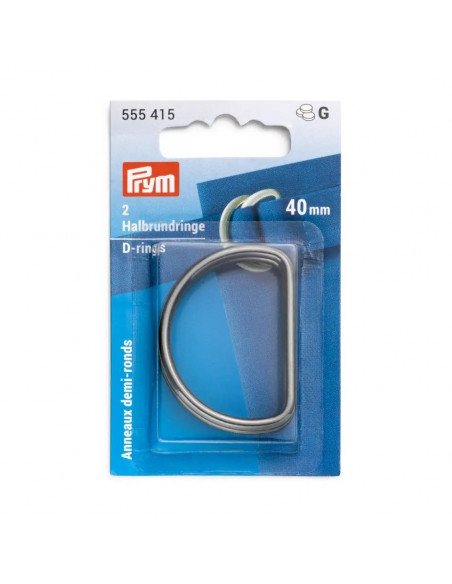 Anneaux demi-ronds, 40mm, noir brillant