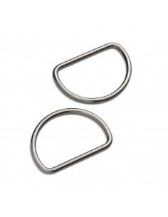 Anneaux demi-ronds, 40mm, noir brillant 2