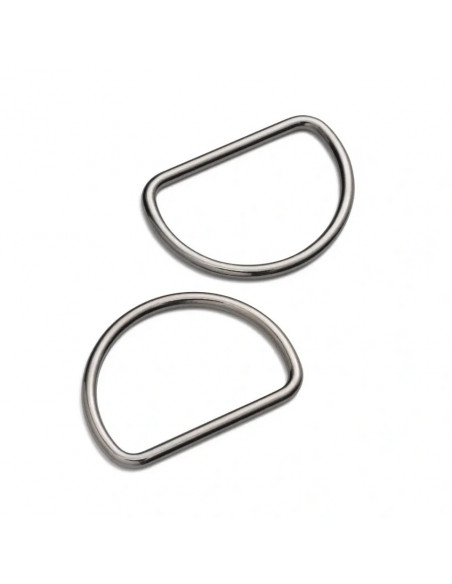 Anneaux demi-ronds, 40mm, noir brillant