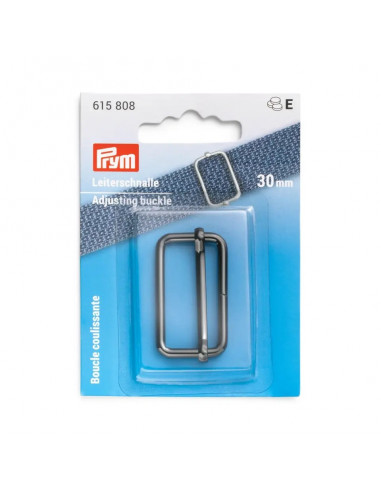 Boucle coulissante, 30mm, noir brillant