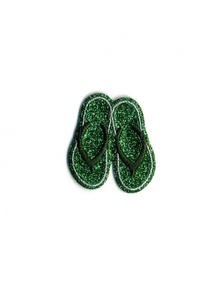 Ecusson thermocollant tongs paillettes