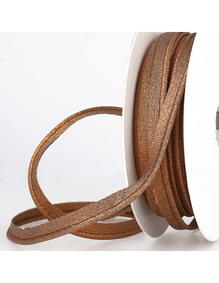 Passepoil lurex, 10mm, cuivre