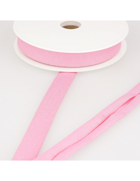 Biais jersey 20mm rose