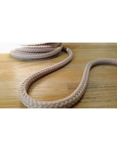Cordon tressé, Ø11mm, beige