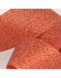 Ruban pailleté, 20mm, rouge