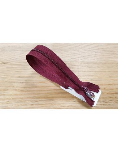 Fermeture Eclair Z51, Nylon, pourpre, 15cm