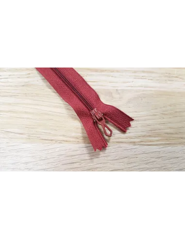 Fermeture à glissière Z51 bordeaux 25 cm | Zephyr Tissus