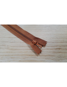 Fermeture Eclair Z51, Nylon, marron moyen, 10cm 2
