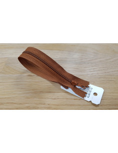 Fermeture Eclair Z51, Nylon, marron moyen, 25cm