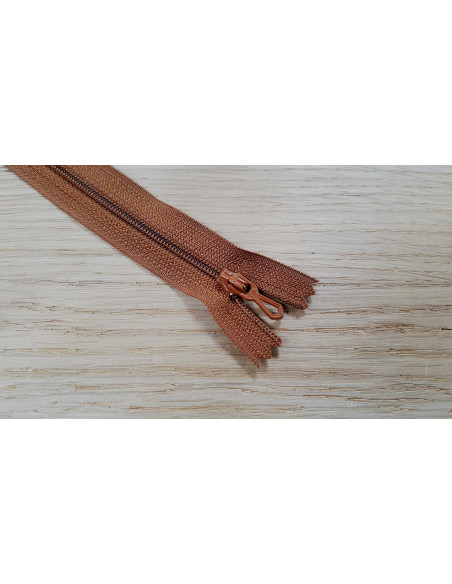 Fermeture Eclair Z51, Nylon, marron moyen, 30cm