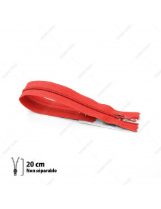 Fermeture Eclair Z51, Nylon, rouge orangé, 55cm 2