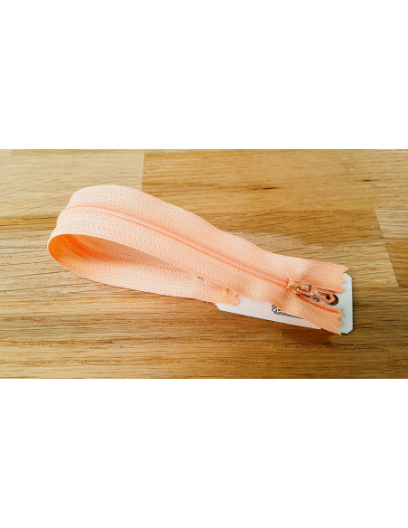Fermeture Eclair Z51, Nylon, rose saumon, 12cm