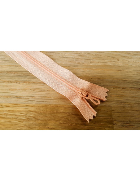 Fermeture Eclair Z51, Nylon, rose saumon, 35cm