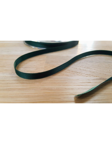 Ruban satin, 6mm, vert sapin