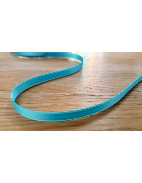 Ruban satin, 6mm, turquoise