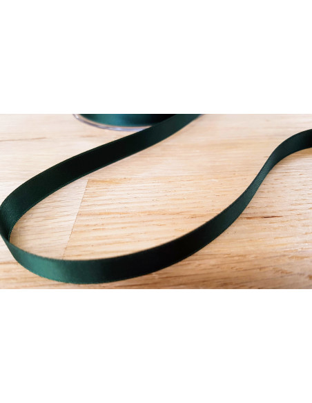 Ruban satin, 10mm, vert sapin