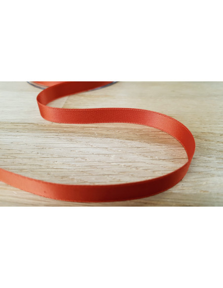 Ruban satin, 10mm, corail