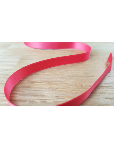 Ruban satin, 10mm, rose foncé