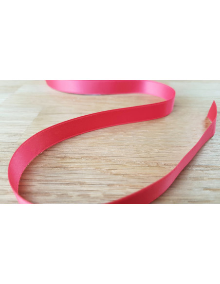 Ruban satin, 10mm, rose foncé