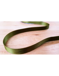Ruban satin, 10mm, vert savane