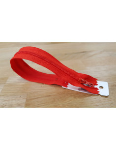 Fermeture Eclair Z51, Nylon, rouge orangé, 45cm