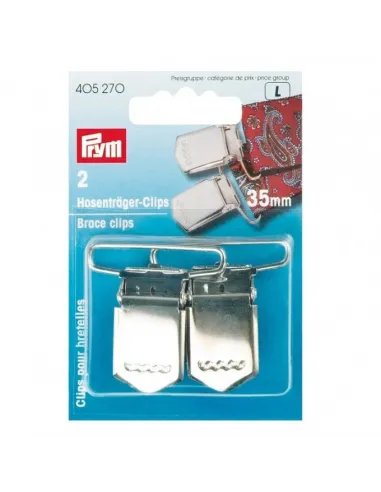 Clips pour bretelles Prym argent 35 mm | Zephyr Tissus