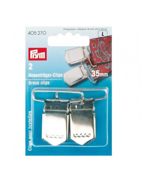 Clips pour bretelles, 35mm, argenté