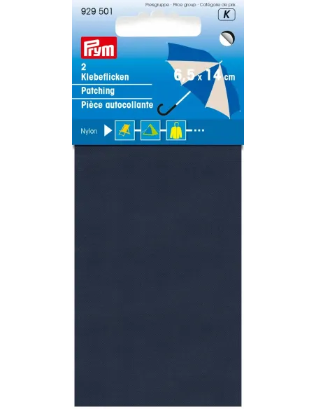 Pièce autocollante Prym, bleu marine, 6,5x14 | Zephyr Tissus