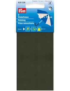 Pièce autocollante, nylon, 10 x 18cm, kaki