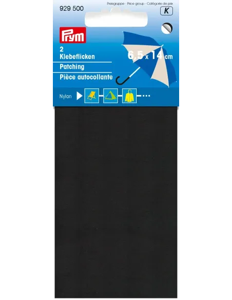 Pièce autocollante Prym, Noir, 6,5 x 14 cm | Zephyr Tissus