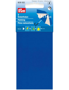 Pièce autocollante, nylon, 10 x 18cm, bleu