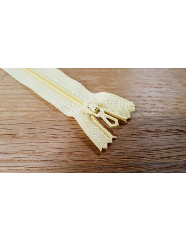 Fermeture Eclair Z51, Nylon, jaune clair, 30cm