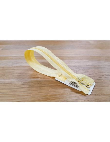 Fermeture Eclair Z51, Nylon, jaune clair, 35cm