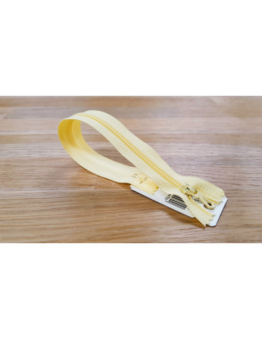 Fermeture Eclair Z51, Nylon, jaune clair, 45cm