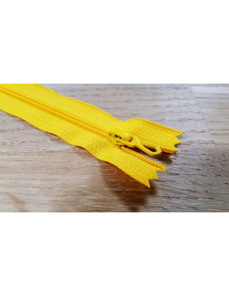 Fermeture Eclair Z51, Nylon, jaune tournesol, 12cm