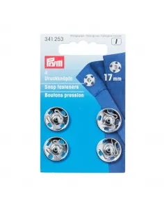 Boutons pression Prym 17 mm argentés | Zephyr Tissus