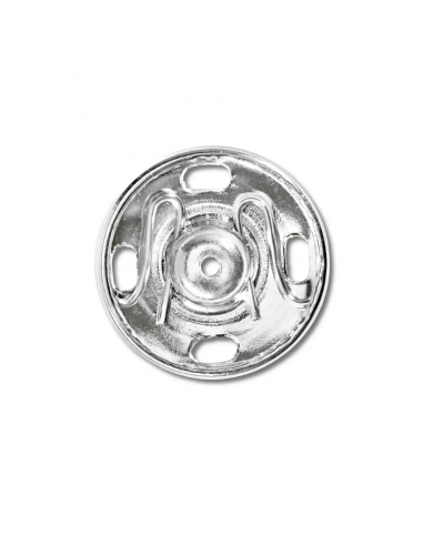 Boutons pression à coudre, 17mm, argenté