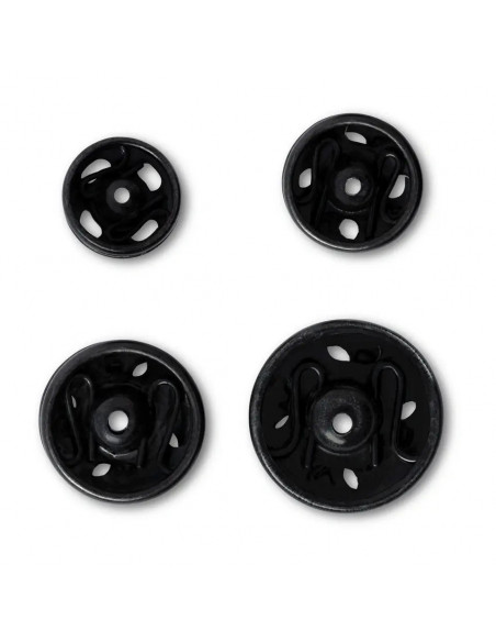 Boutons pression à coudre, 6-11mm, noir
