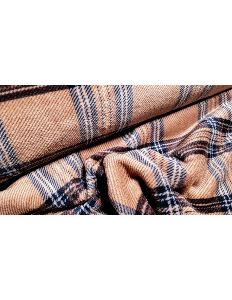 Polaire doudou carreaux