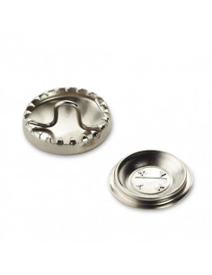 Boutons à recouvrir, avec outil, 23mm, argenté 2